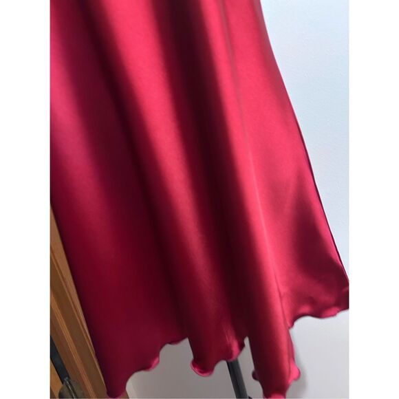 Ekouaer Women's Size L Magenta Sleepwear Lingerie Chemise Lace V-Neck NWT Nightg - Picture 4 of 11